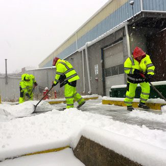 sidewalk shoveling snow Wrentham ma 325px